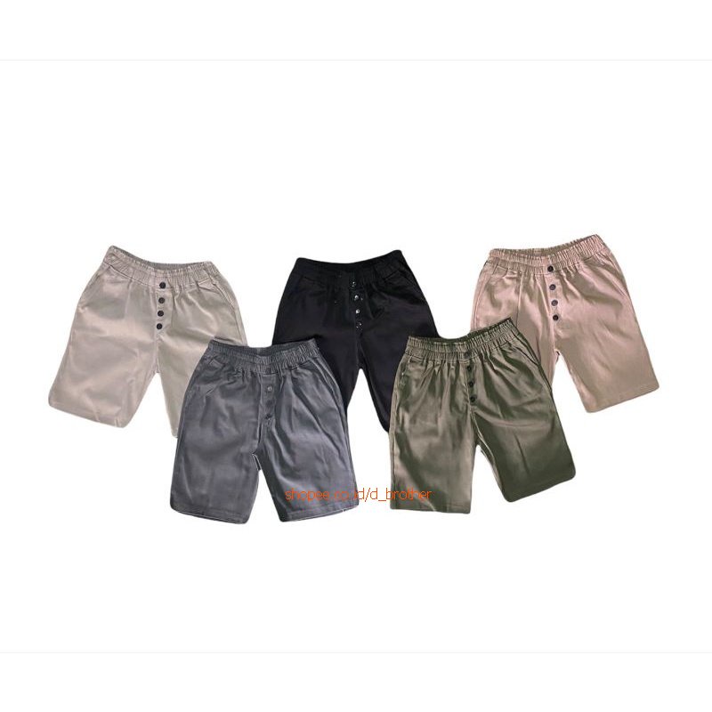 HOTPANTS KANCING 4 TWILL / CELANA PENDEK KANCING TWILL