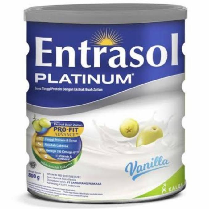

[ COD ] Susu entrasol platinum 400 gr vanilla gizi buruk lansia rendah laktosa