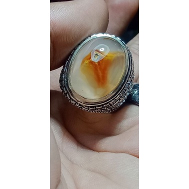 Batu cincin combong lubang madu asli natural alami