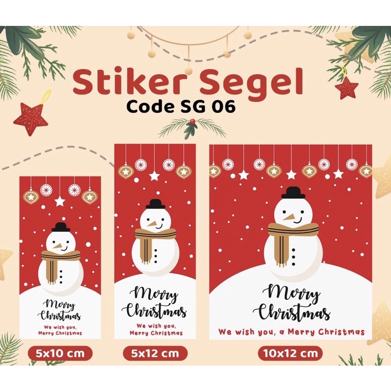 

STIKER SEGEL NATAL XMAS READYSTOCK TERMURAH