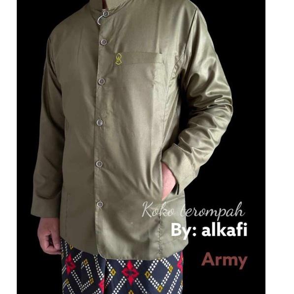 Baju Koko Semi Jas Koko Terompah Al Kafi Original Bahan Katun Toyobo fd Pria "CSM.18Oc22ĸ"
