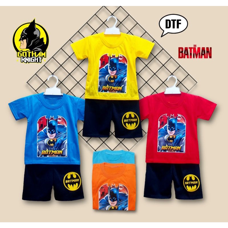 SETELAN ANAK SUPERHERO KARAKTER SPIDERMAN DAN BATMAN USIA 1-10THN