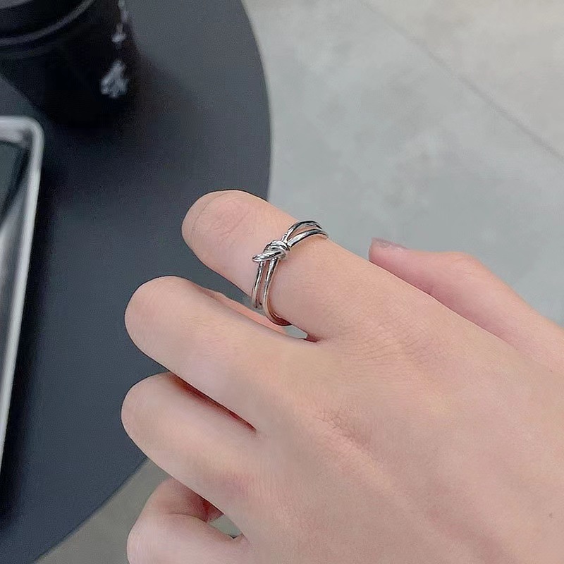 Cincin Model Simpul Bahan alloy Gaya Jepang Dan Korea Untuk Pria