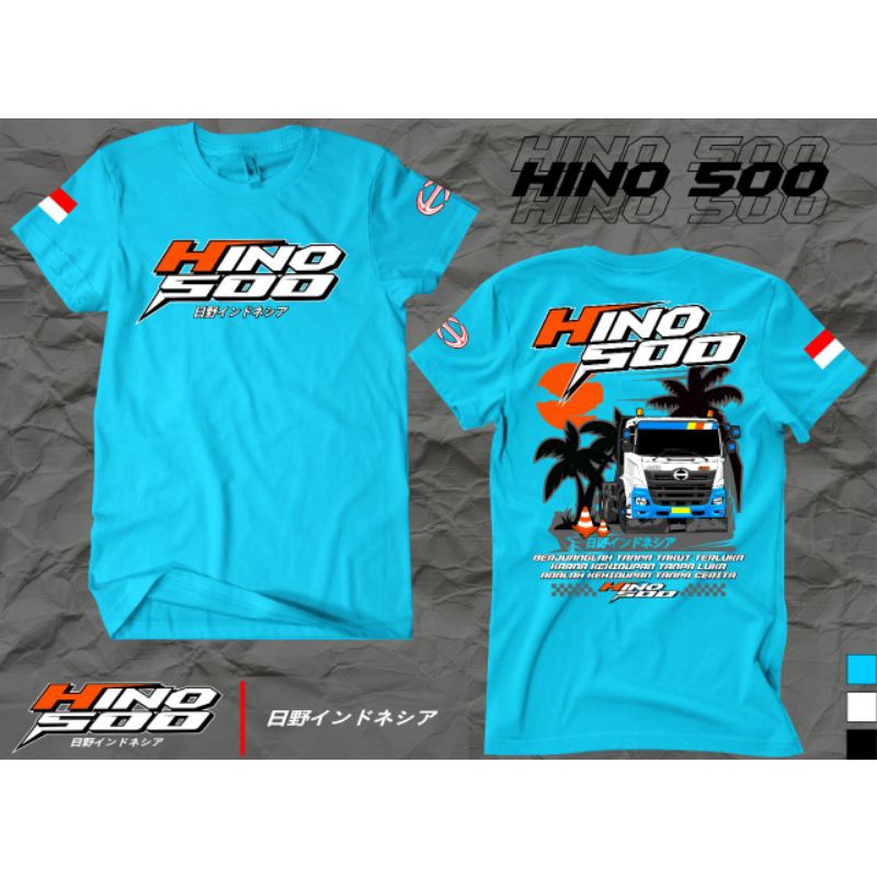 ( COD ) kaos truk HINO 500 original kaos pria wanita kualitas bahan premium di jamin awet