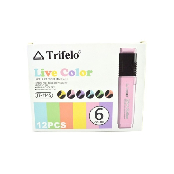 

TRIFELO Highlighter 6 Color TF-1145 (12 Pcs)