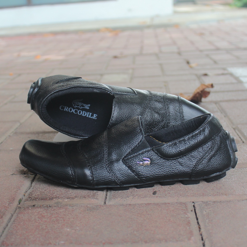 Sepatu Kasual Pria Kulit Casual Kantor Slip on Pantofel  Cibaduyut Bandung Terbaru COD Import Formal