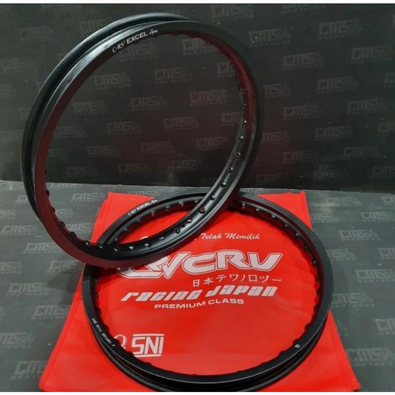 Velg velek pelek veleg lingkar aloy alloy crv ori japan 18 160 185 hitam kulit jeruk doff