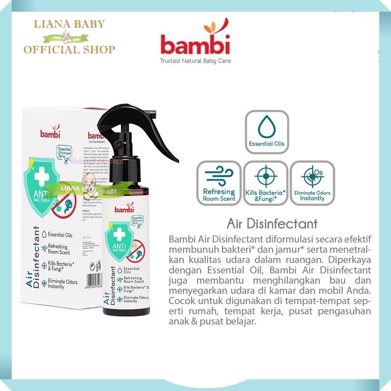 PERA700 BAMBI AIR DISINFECTAN PEMBERSIH RUANGAN 120ML