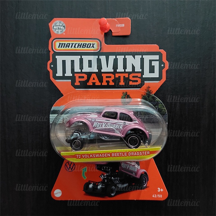 Matchbox 72 Volkswagen Beetle Dragster Moving Parts