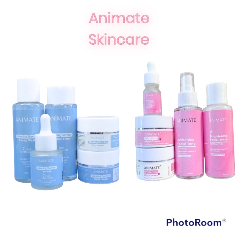 Jual ANIMATE SKINCARE INSTAN WHITENING PEMUTIH PENCERAH WAJAH Mini Set