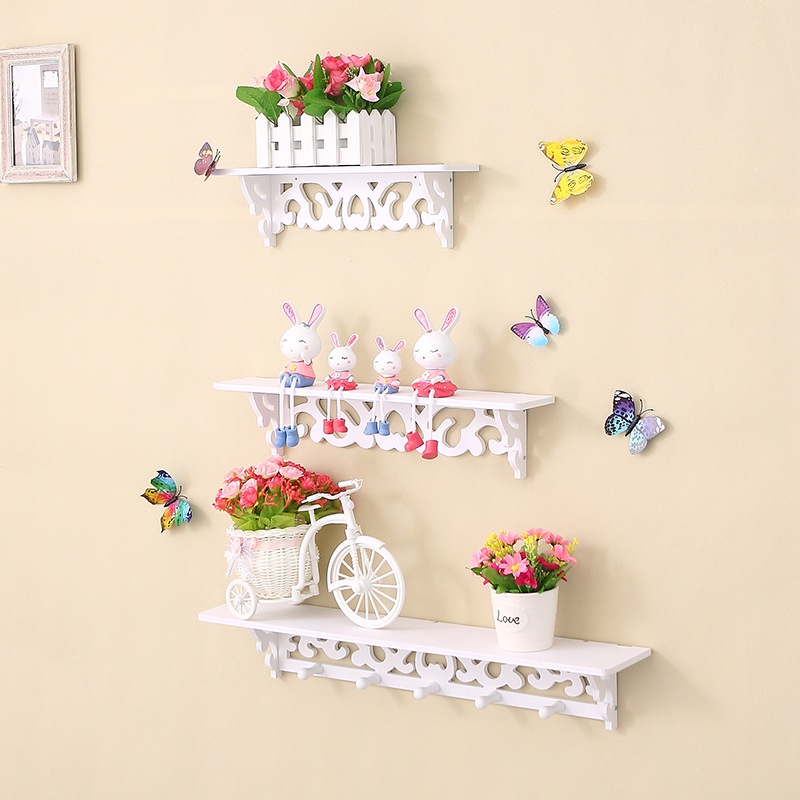 Rak Dinding Minimalis (1 Set Isi 3 Pcs)  Tempat Pajangan Hiasan Foto Vas Pot Tanaman Dinding