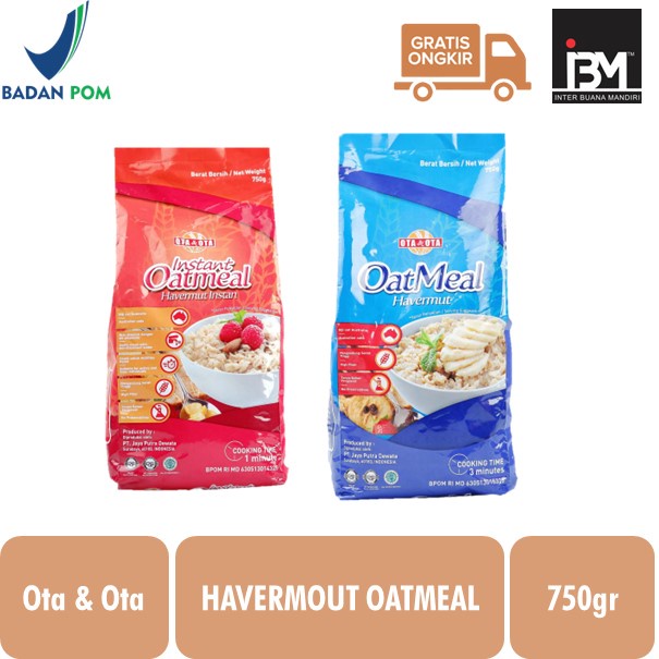

OTA & OTA Oatmeal / Havermut Australia 750gr HALAL