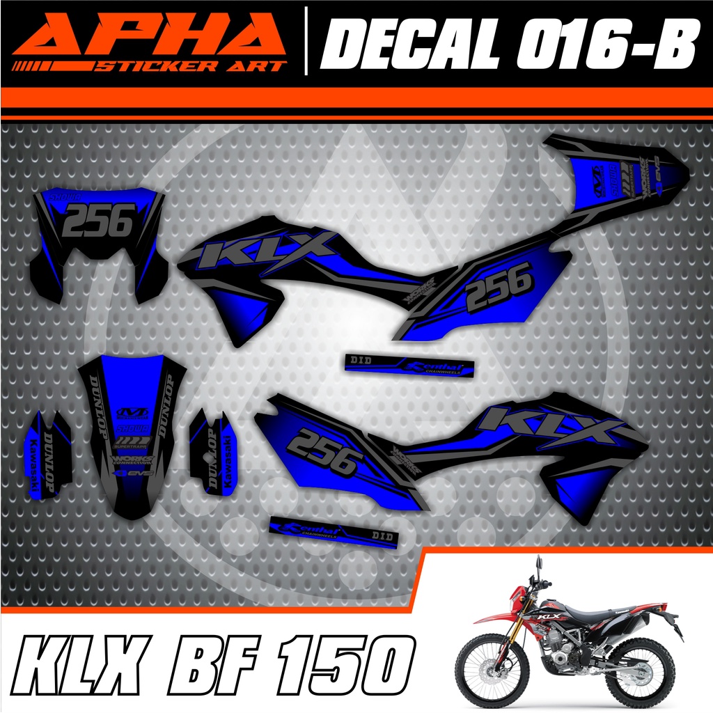 STIKER STICKER MOTOR DECAL CUSTOM KLX 150 BF / KLX G 150 SE / KLX BF EXTREME  MURAH  GRAFIS KODE 016