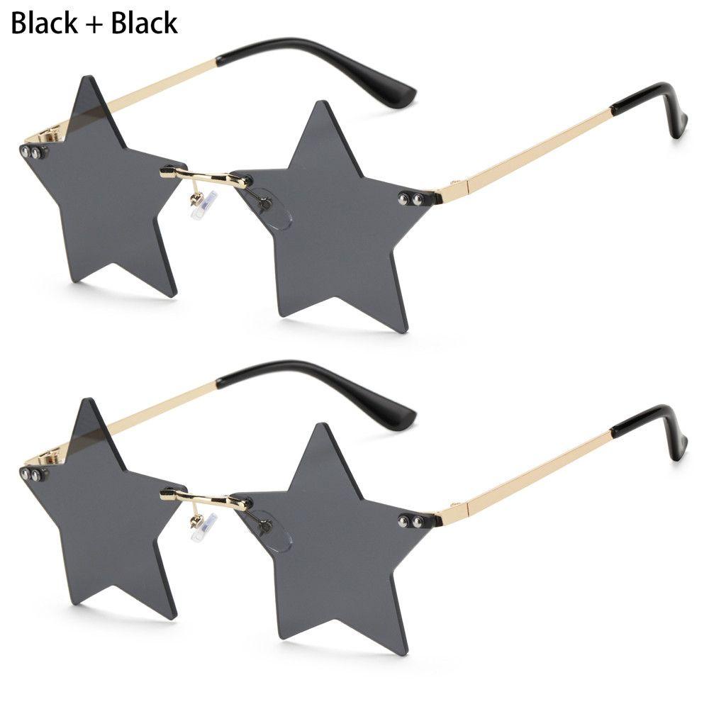 CHOOKYY Rimless Sunglasses Cute Pentagram Eyewear Untuk Wanita &amp; Pria Kacamata Matahari