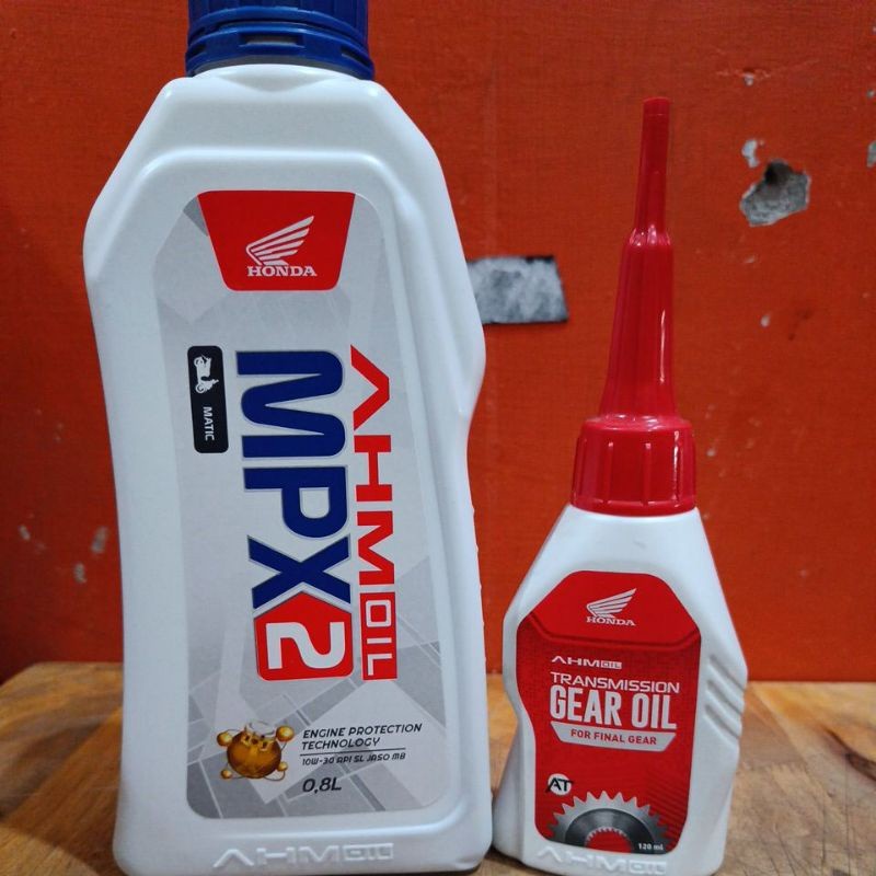 Paket Oli Mpx2 800ml + Oil Gardan Ahm Gear Oli Mesin Motor Matic