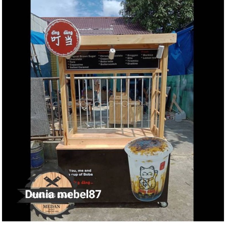 booth kayu jati Belanda murah booth minimalis modern