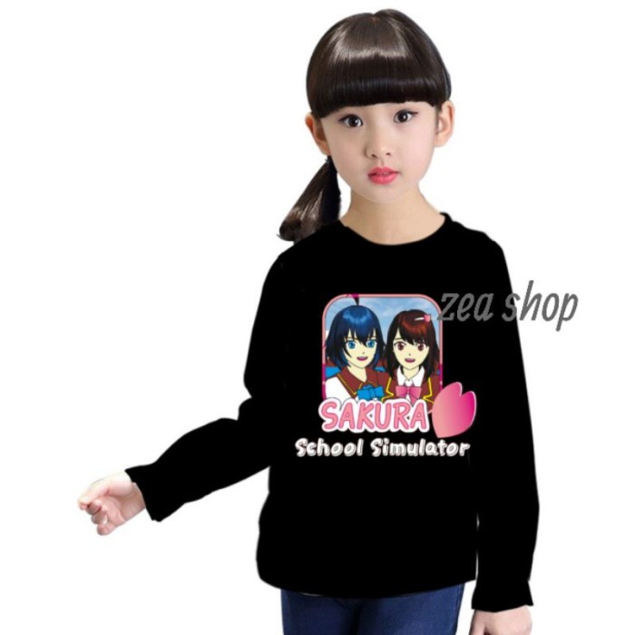 Sale Kaos Anak Perempuan Lengan Panjang Sakura School Simulator (132) Diskon