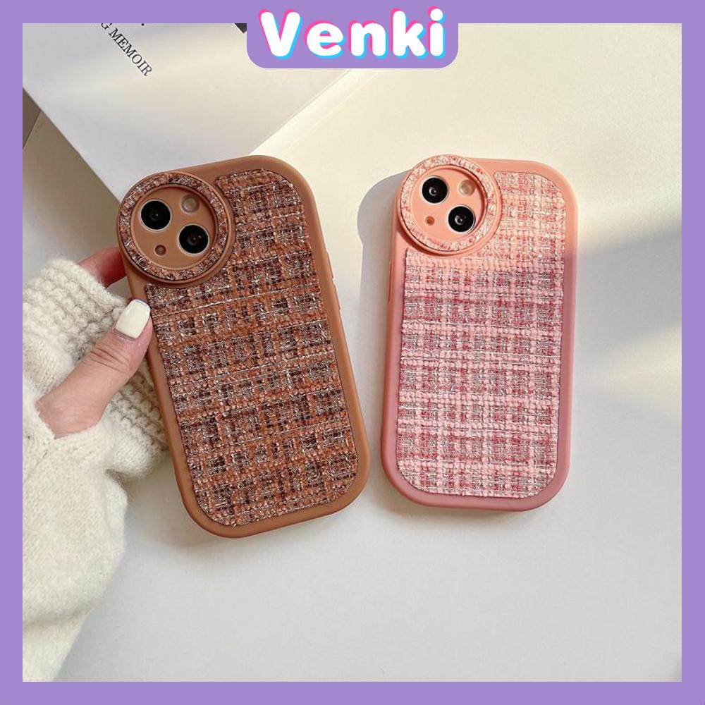 Case For iPhone 14 Series TPU Soft Simple Case Tweed Fabric Pink Black Purple Brown Case Camera Protection Shockproof Compatible For iPhone 14 13 12 11 Plus Pro Max 7 Plus X XR