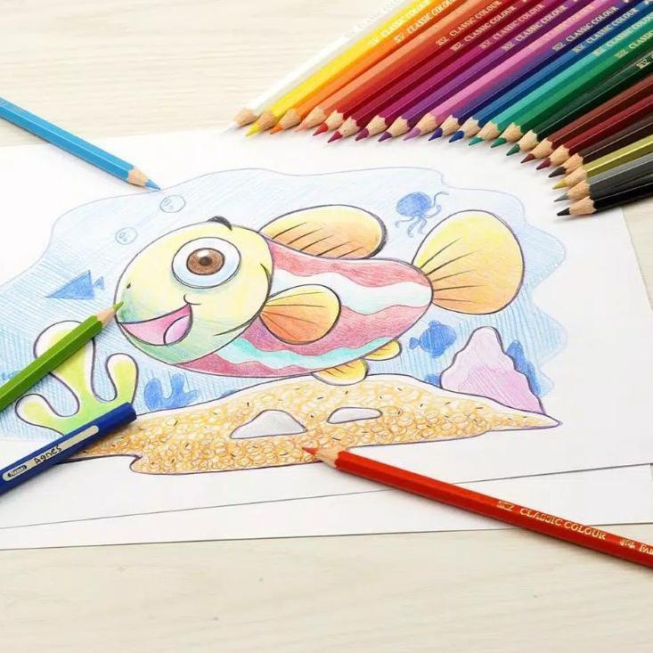 

IDY4k4J--PENSIL WARNA KAYU / COLOUR PENCILS FABER-CASTELL 12 WARNA 24 WARNA PENDEK / PANJANG