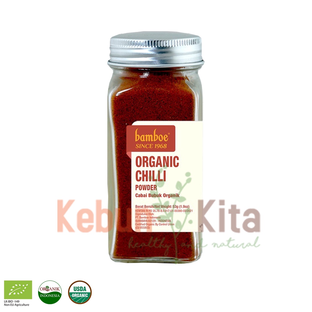 

Bamboe Organic Chilli Powder 53 gr (Cabai Bubuk Organik)