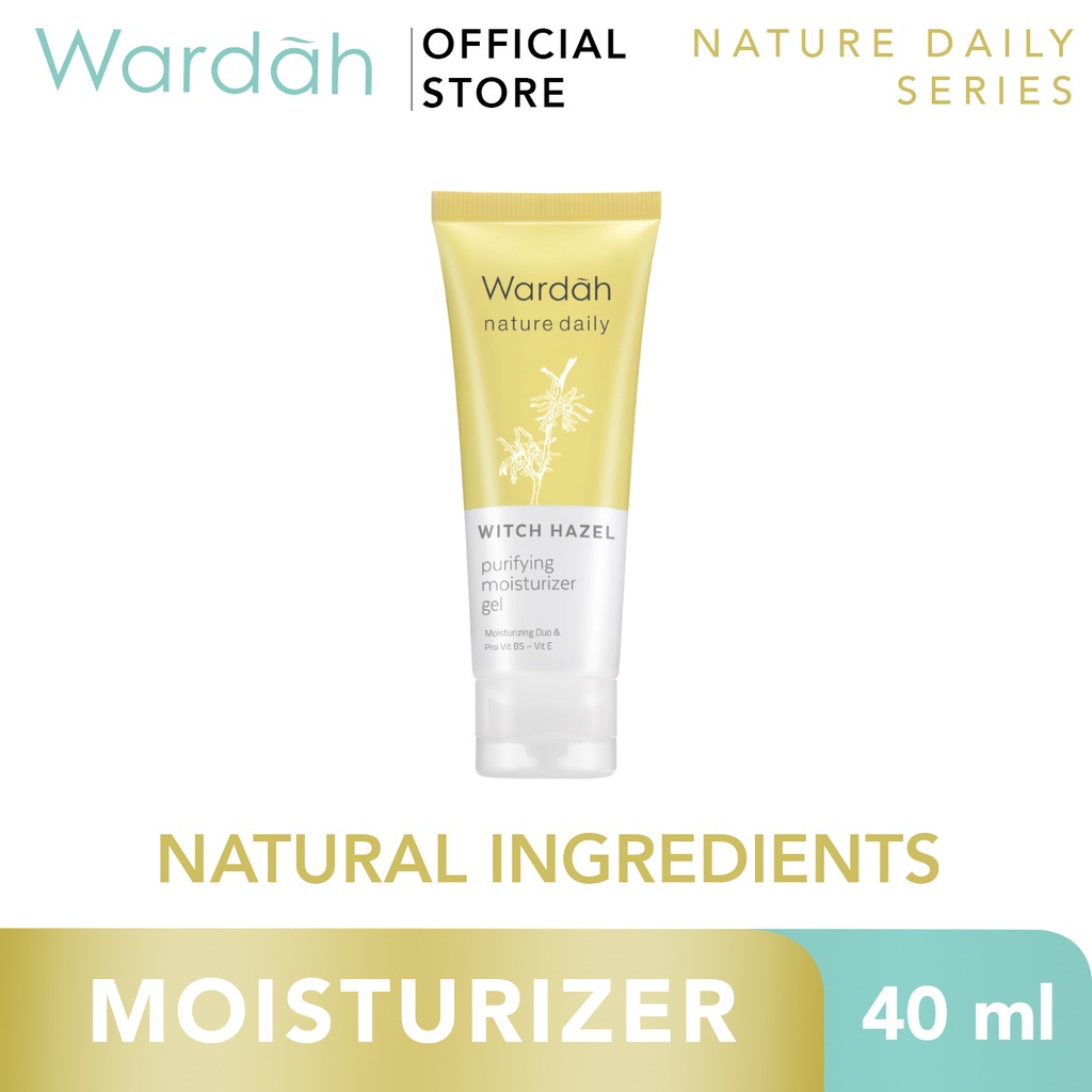 RUMAH CANTIK 354 - Wardah Nature Daily Witch Hazel Purifying Moisturizer Gel 40 ml - BISA COD / BAYAR DI TEMPAT