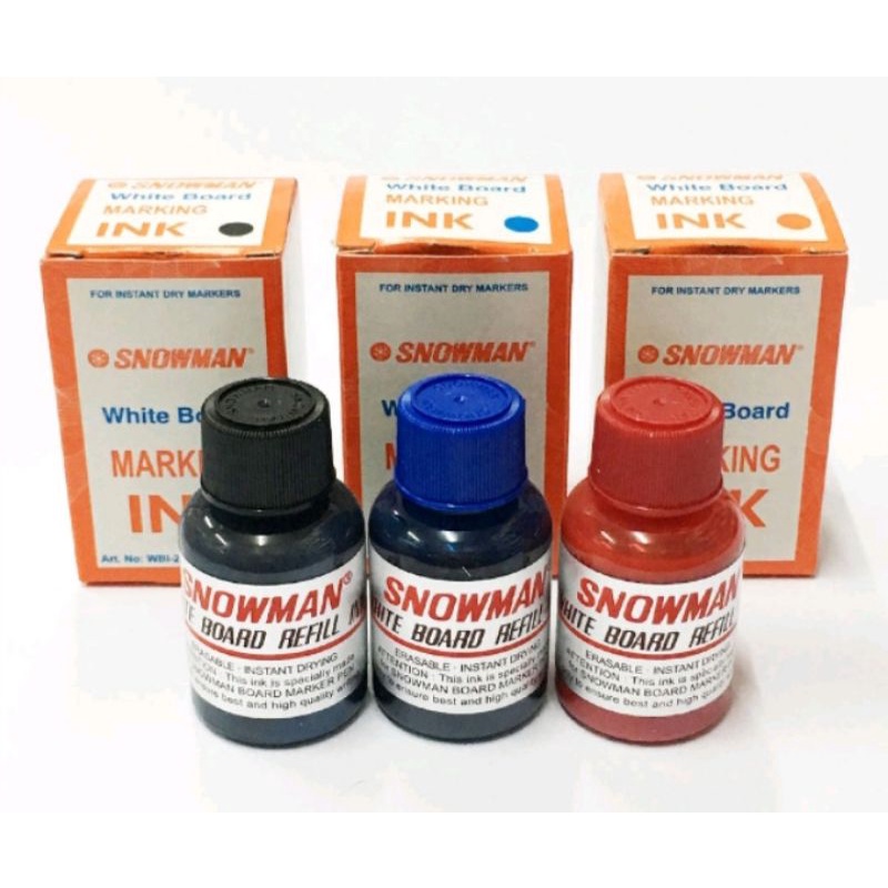 

Tinta / Refill Isi Ulang Spidol Whiteboard Snowman WBI-20 (1 Botol)