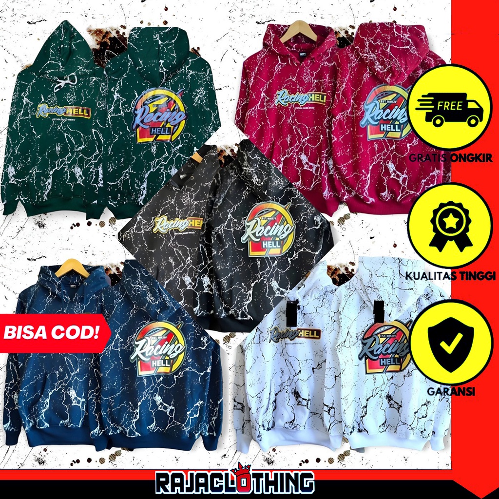 RCL - JAKET SWAETER FLACEE RACINGHELL PRIA WANITA UNISEX ALL SIZE - JAKET SWEATER MURAH RACING HELL