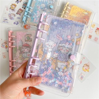 Merah Muda Jurnal Perjalanan Kit Kartun Buku Catatan Isi Ulang Loose-Leaf Wisatawan Buku Catatan Harian untuk Anak Perempuan Anak-anak Hadiah