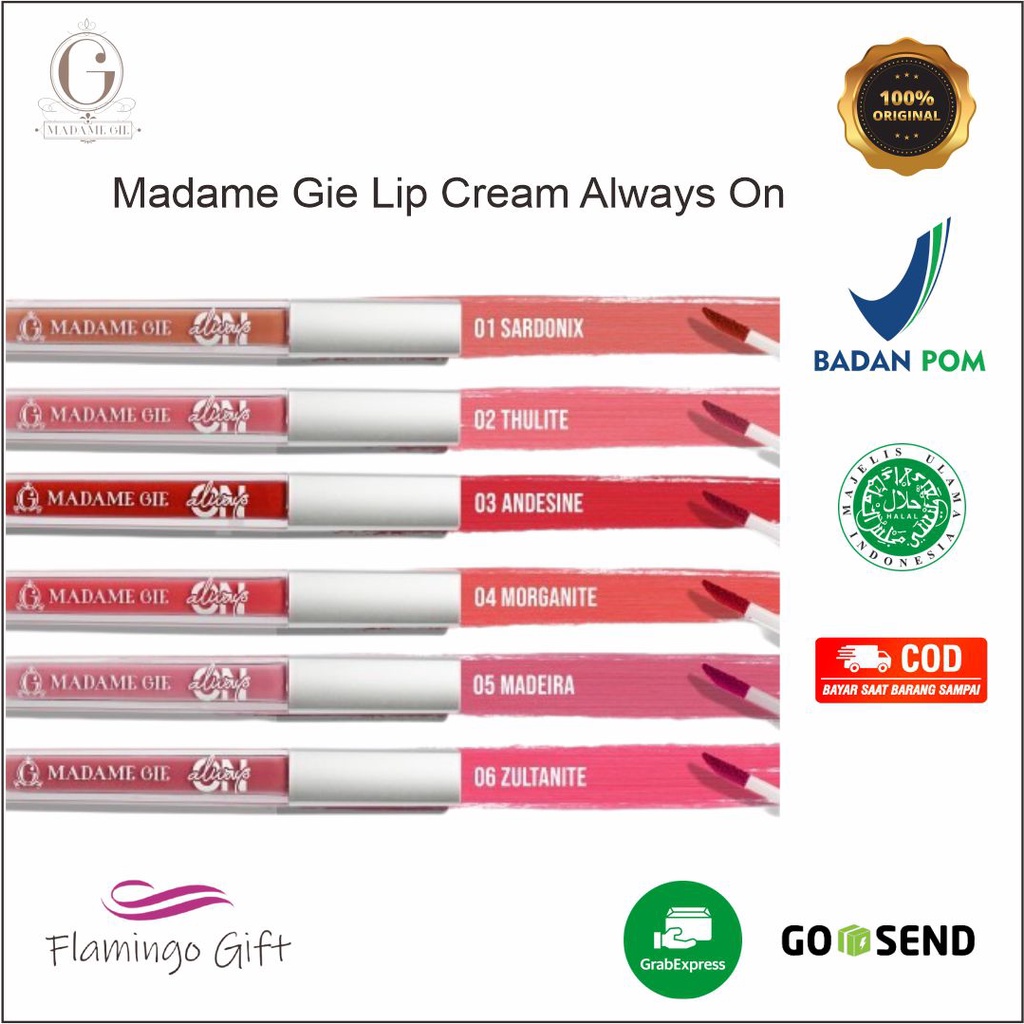 Madame Gie Always On Lip Cream - MakeUp Lip Cream Lipstik