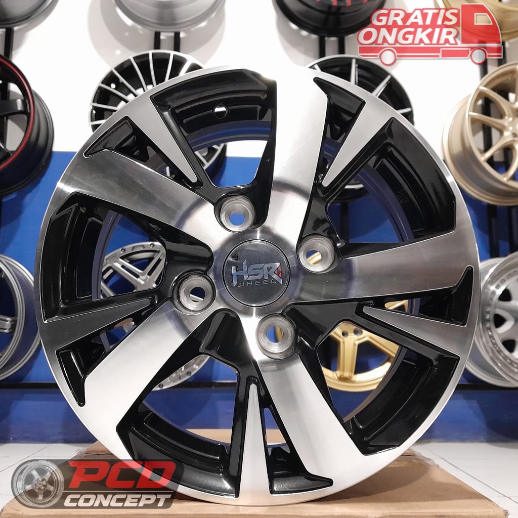 VELG MOBIL STANDAR AVANZA KIJANG FUTUR R14 HSR MARORE R14 LEBAR 6 INCI BLACK POLISH