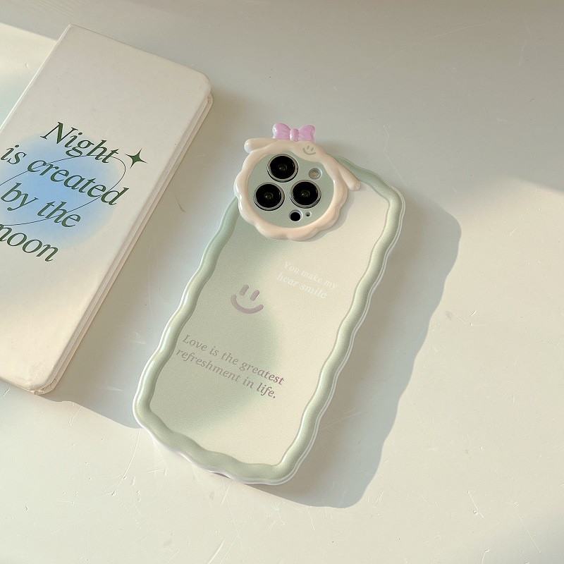 Bowknot Lens iPhone 14 Plus pro 13 12 11 XR Phone Case Cute and Simple Girl's Little Fresh Phone Accessories