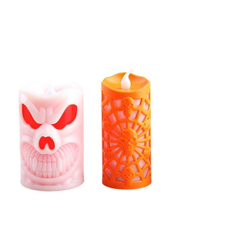 Lampu Lilin LED Motif Labu / Laba-Laba Untuk Dekorasi Halloween