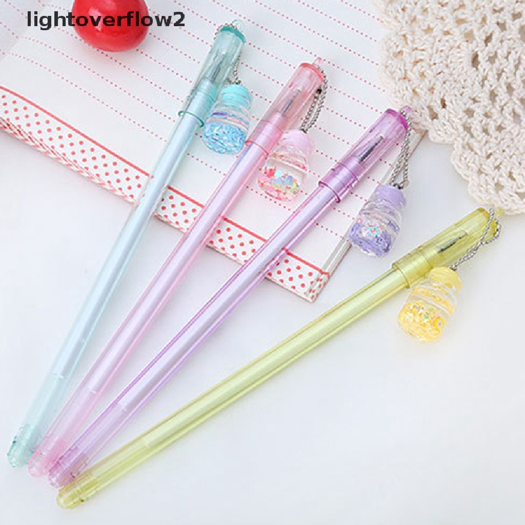 (lightoverflow2) Pulpen Gel Dengan Hiasan Botol Untuk Pelajar