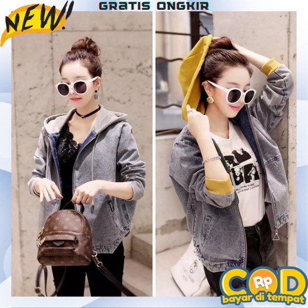 Jaket Jeans Wanita Polos Jacket Denim Levis Cewek Premium Import Cn380 Jaket Jeans Cakar Suzzie Vict