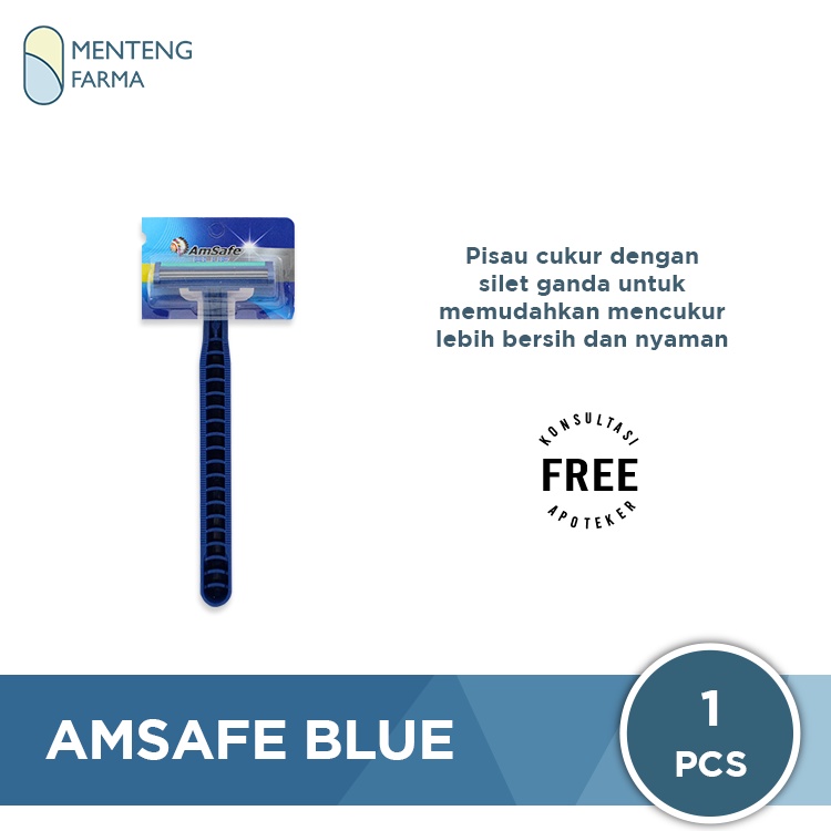 AmSafe Blue - Alat Cukur Dengan Silet Ganda