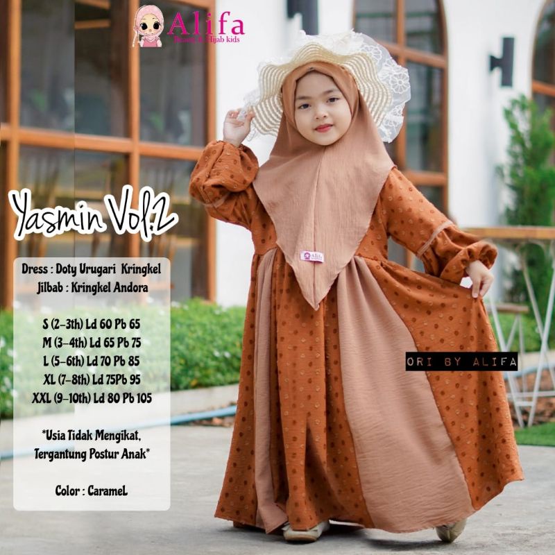 Yasmin vol 2 by Alifa | Gamis anak perempuan | Pakaian anak perempuan | Setelan hijab anak perempuan