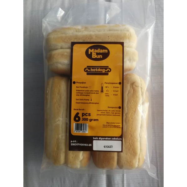 

Madam bun Hot dog isi 6pcs