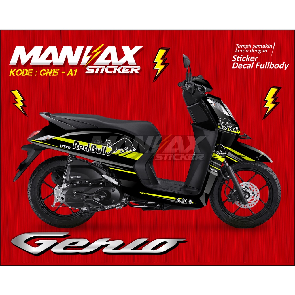 Honda Genio Decal Genio 2022 Fullbody - Striping Genio 2022 - Variasi Sticker Motor Genio - GN15