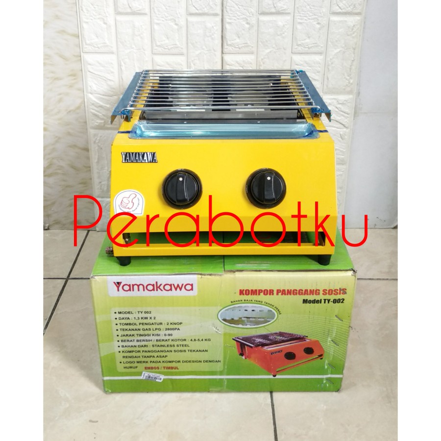 Kompor Panggang Sosis 2 Tungku / Kompor Panggangan Gas