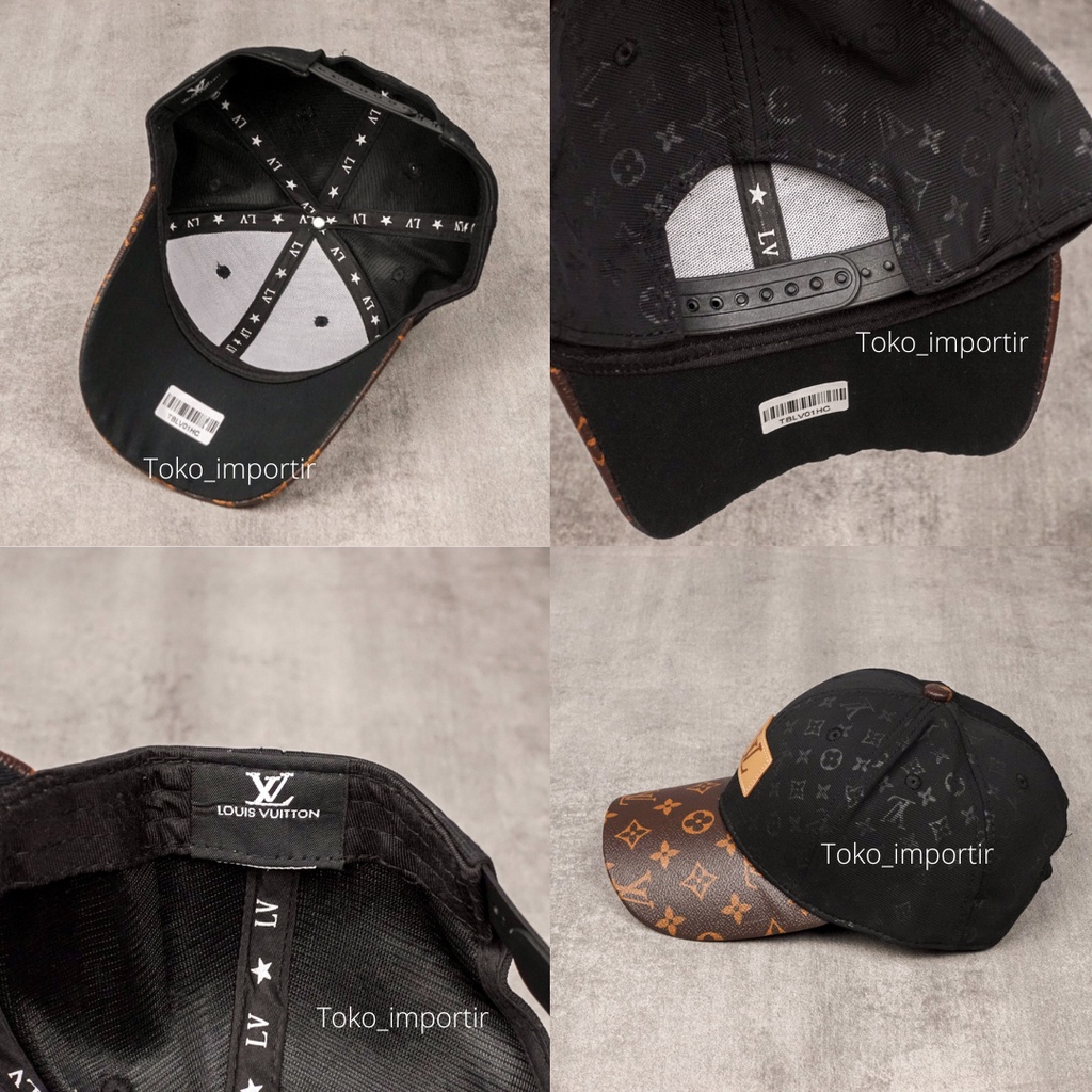 Topi LV Monogram Baseball Pria Import Mirror Original