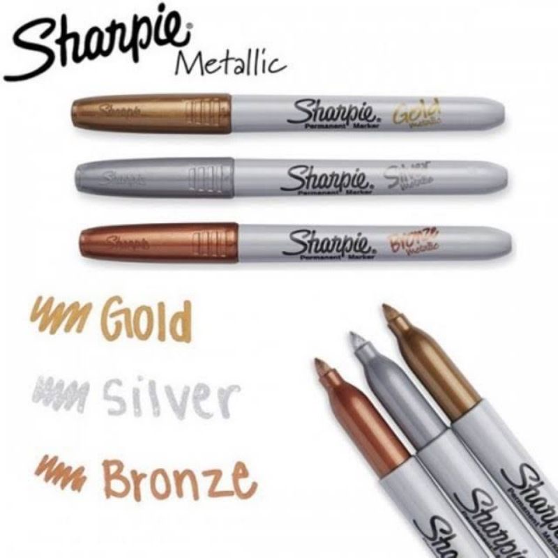 

AT Sharpie & Prismacolor Metallic Permanent Markers (Gold / Bronze / Silver)