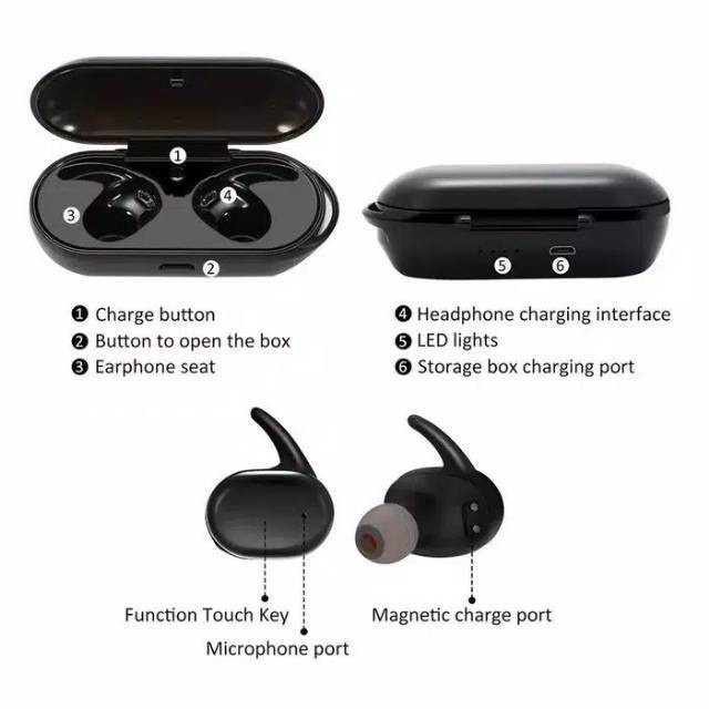 HEADSET / HANDSFREE WIRELESS BLUETOOTH TWS-4 Earphone Nirkabel