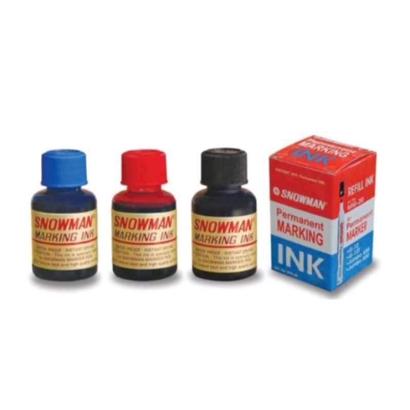 

Tinta / Refill isi Ulang Spidol Permanent Snowman MIG-20 (1 Botol)