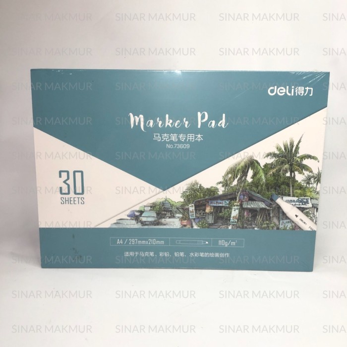 

Berkualitas Marker Pad / Drawing Paper / Buku Gambar A4 Deli 73609 (Pcs) Trendi