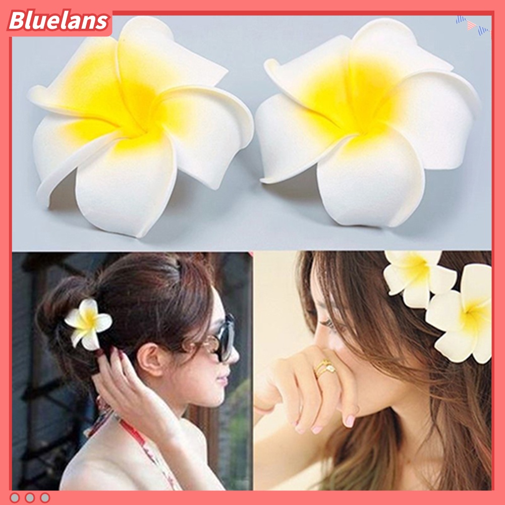 [Bayar Di Tempat]2Pcs Jepit Rambut Buaya Pola Bunga Bali/Hawai untuk Pesta/Nikah