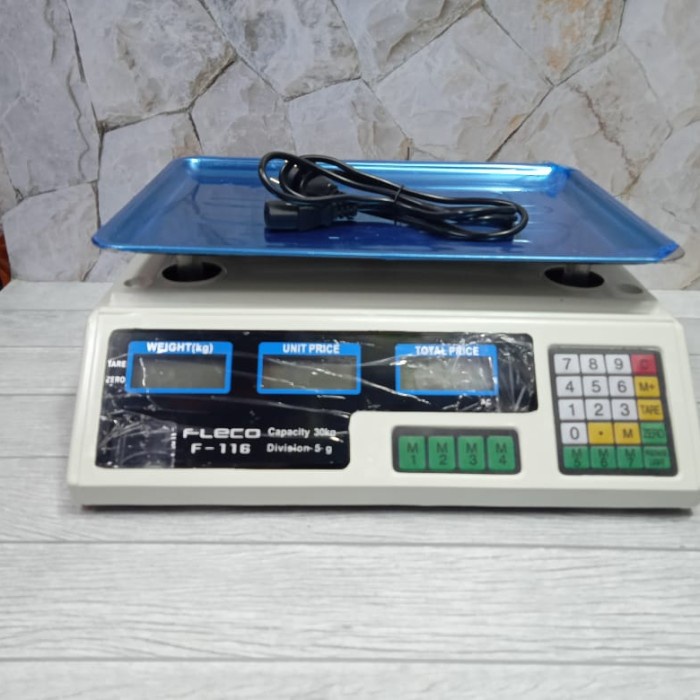 Timbangan Dapur Digital Fleco F-116 Max 30Kg//Timbangan Elektrik
