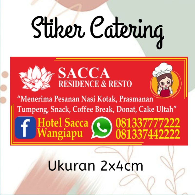 Jual Stiker catering ukuran 4x2cm | Shopee Indonesia