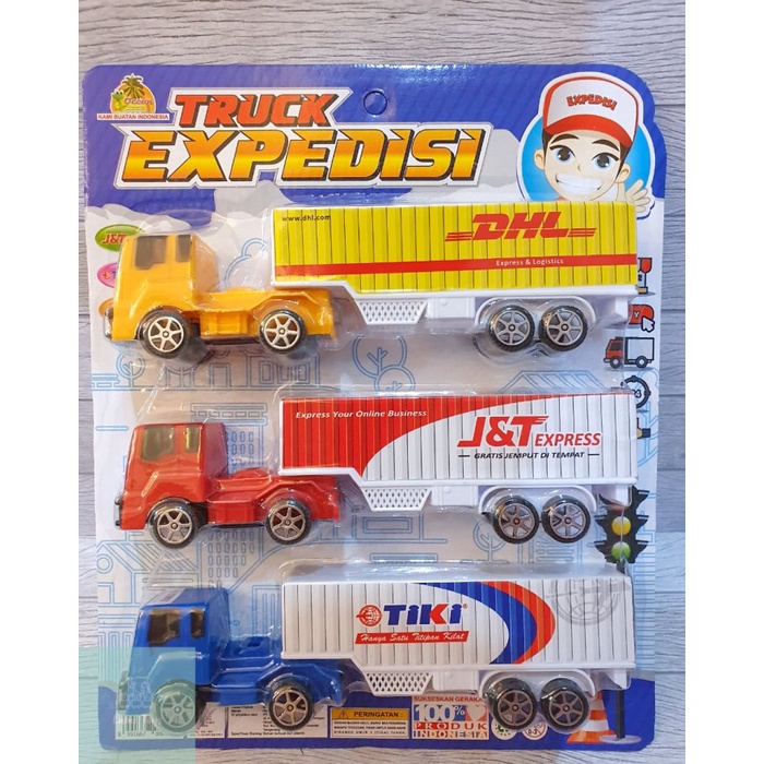 Berkualitas Mainan Anak Diecast Truck Truk Ekspedisi Jne Jnt Dhl Diskon