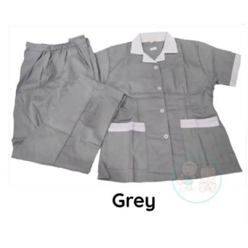 Baju suster Baju Nanny Baju Seragam baby sitter lengan pendek dan lengan panjang