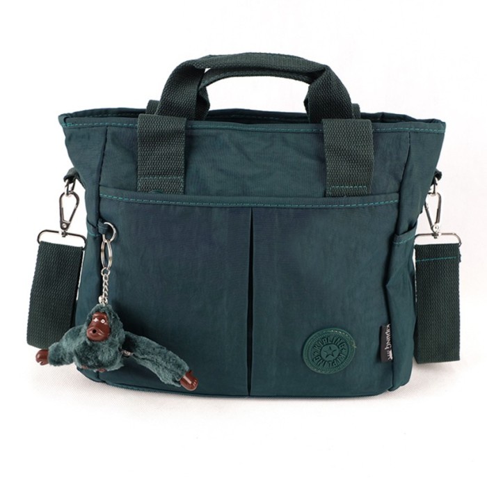 Terlaris Tas kipling selempang wanita 2in1 / KIPLING BESAR / IMPORT / 13128 - hijau botol, L